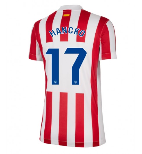 Ženske Nogometnih dresov Atletico Madrid David Hancko #17 Domači 2025-26 Kratki rokavi Ženske Nogometnih dresov Atletico Madrid David Hancko #17 Domači 2025-26 Kratki rokavi